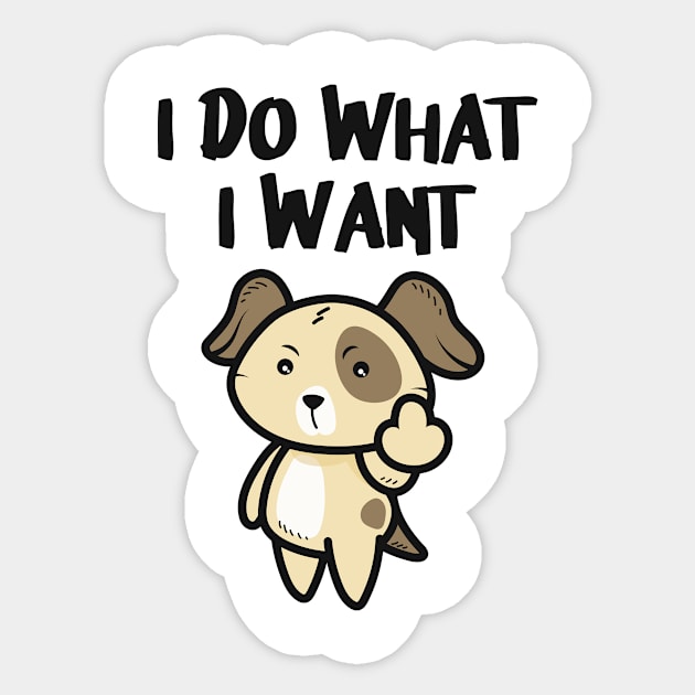 Dog Middlefinger Puppy Funny Dogs Gifts Sticker by Foxxy Merch